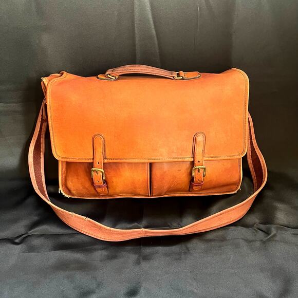 Vintage Coach USA Leather Briefcase Bag 0259-923 Brown Glove-Tanned Cowhide - Picture 1 of 16